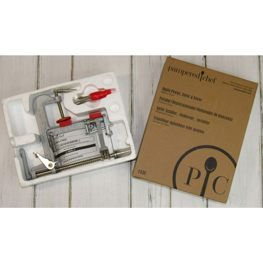 The Pampered Chef 2430 Apple Peeler Corer Slicer